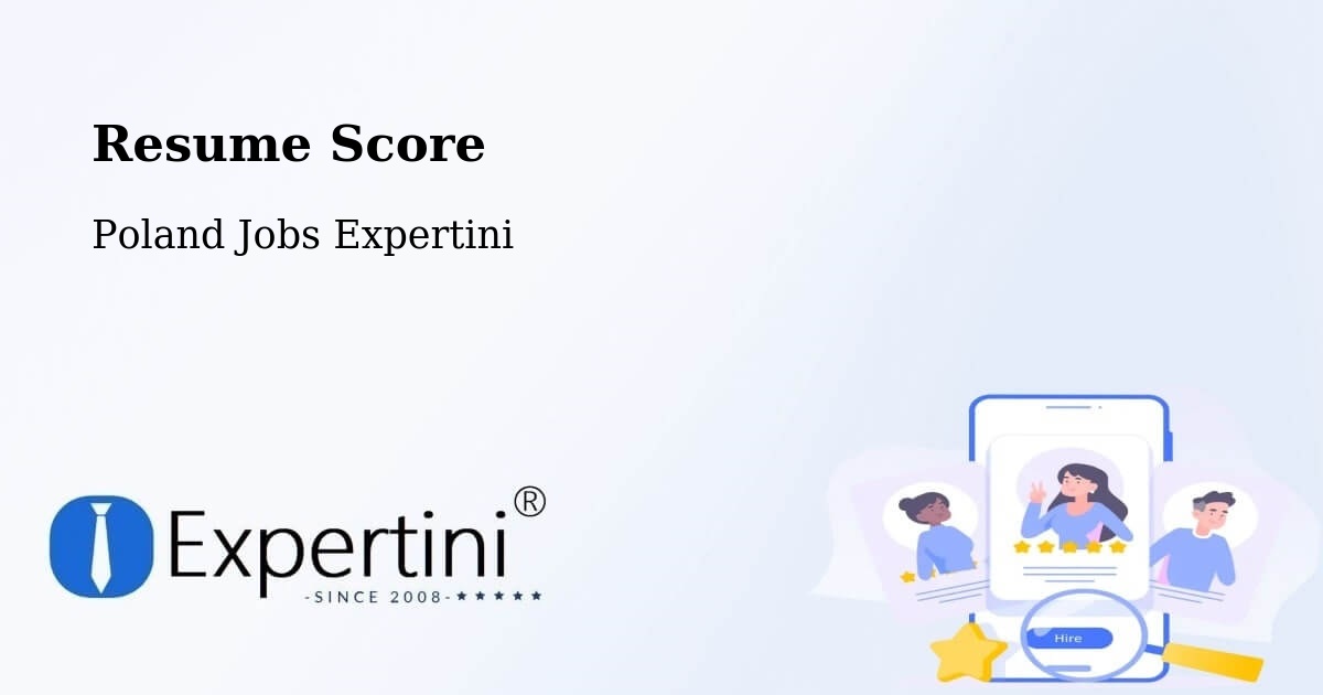 Resume Score & Job Description Match Tool – Mieścisko - Poland Jobs Expertini